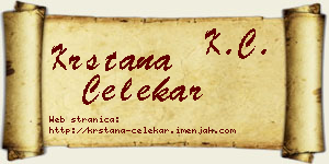 Krstana Čelekar vizit kartica